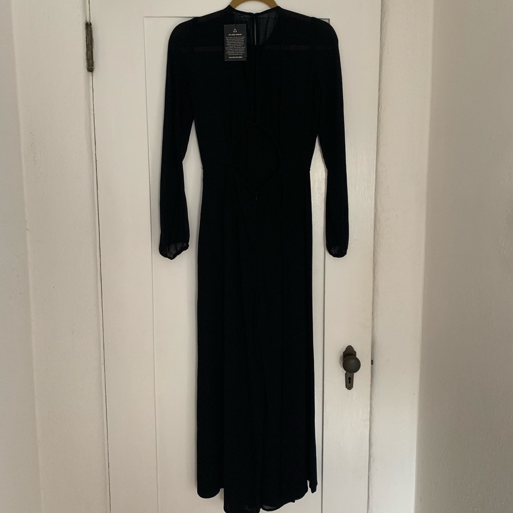 Reformation Felice Black Jumpsuit